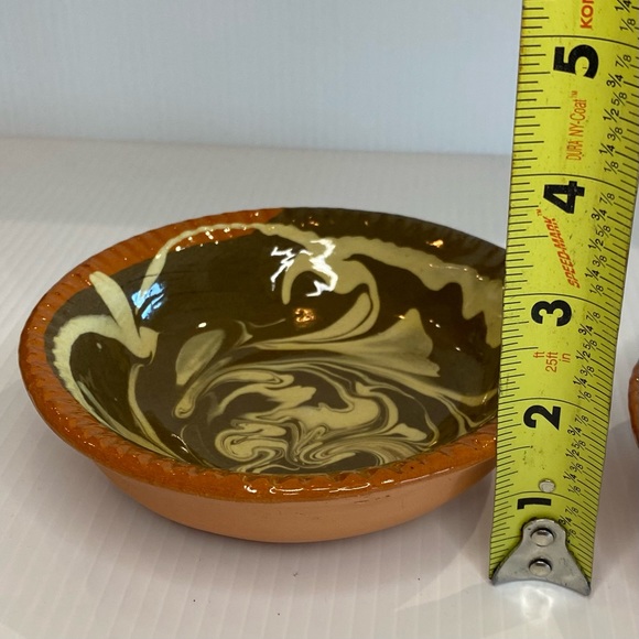 Vtg Colonial Williamsburg Restoration Redware Pottery Set Of 4 Pieces - Picture 13 of 14